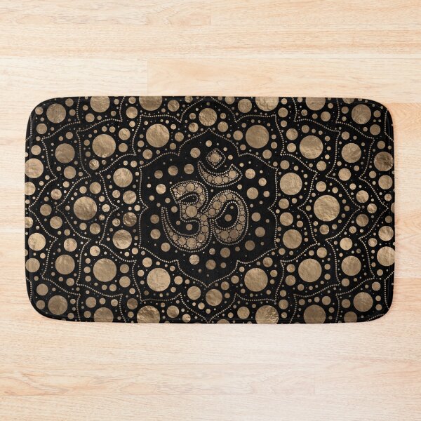 Item preview, OM Symbol - Dot Art - Black and Gold designed and sold by k9printart.