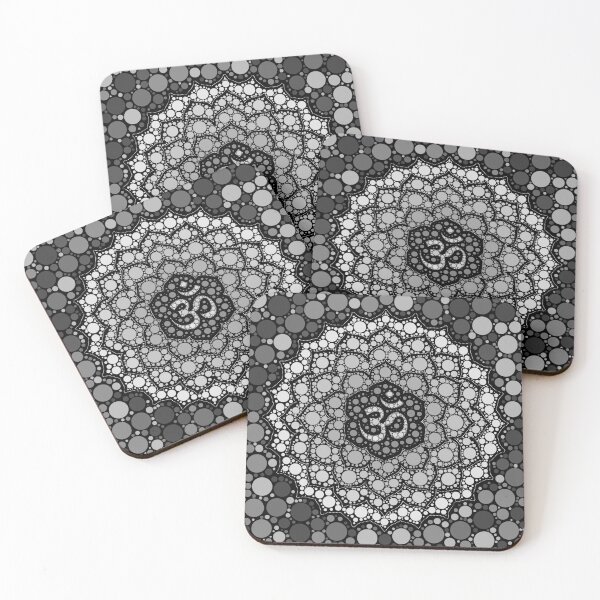 Item preview, OM Symbol - Dot Art - Grayscale designed and sold by k9printart.