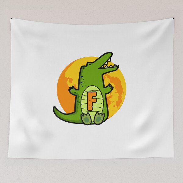 Artikelvorschau, Bissiger Alligator Des Alphabetbuchstaben-F entworfen und verkauft von kidsmonogram.