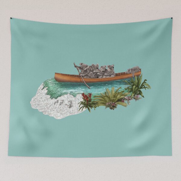 Item preview, Koala bear gang in canoe on jungle expedition designed and sold by Sina Holste.