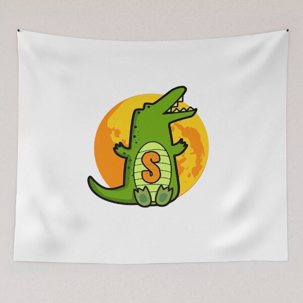 Item preview, Alphabet Letter S Snappy Alligator designed and sold by kidsmonogram.