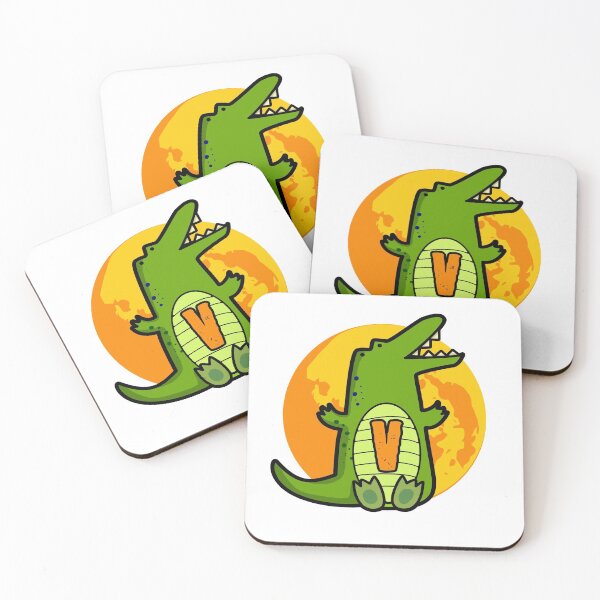 Artikelvorschau, Bissiger Alligator Des Alphabetbuchstaben-V entworfen und verkauft von kidsmonogram.