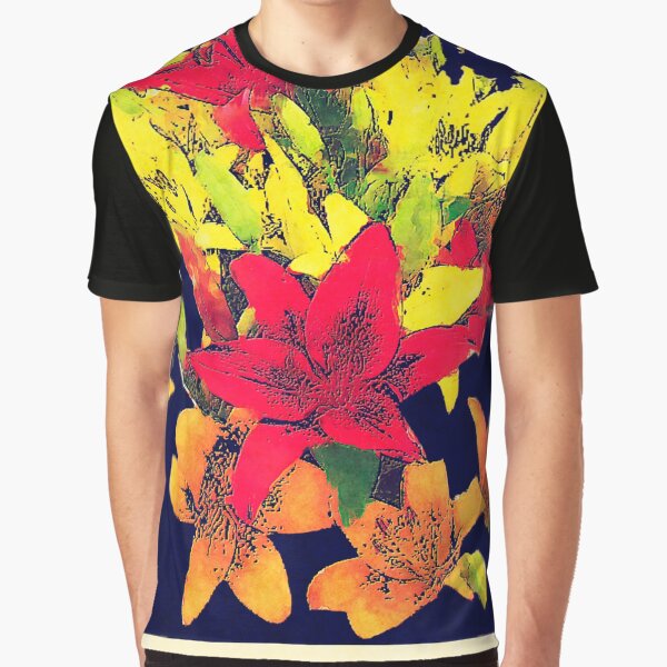 Large Bunch of Flowers Graphic T-Shirt