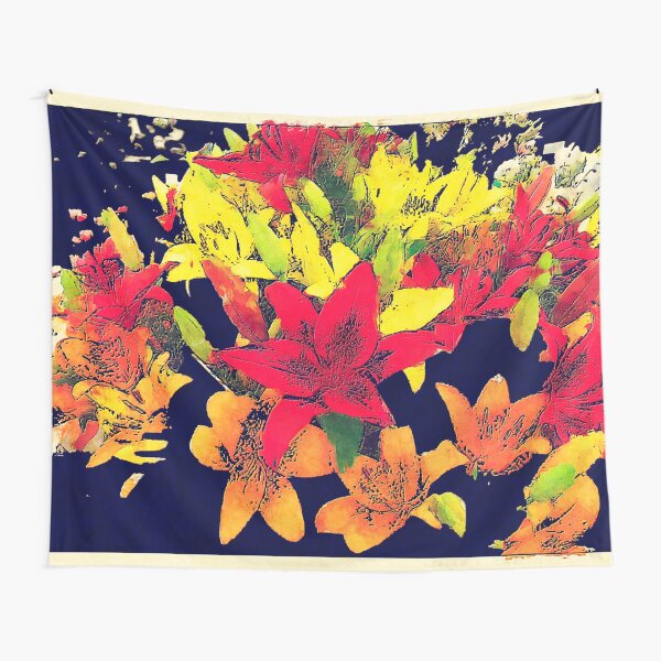 Large Bunch of Flowers Tapestry