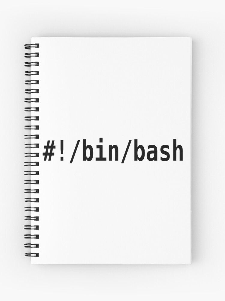 Cahier A Spirale Bin Bash Conception De Texte Noir Pour Les Pirates De La Ligne De Commande Par Ramiro Redbubble