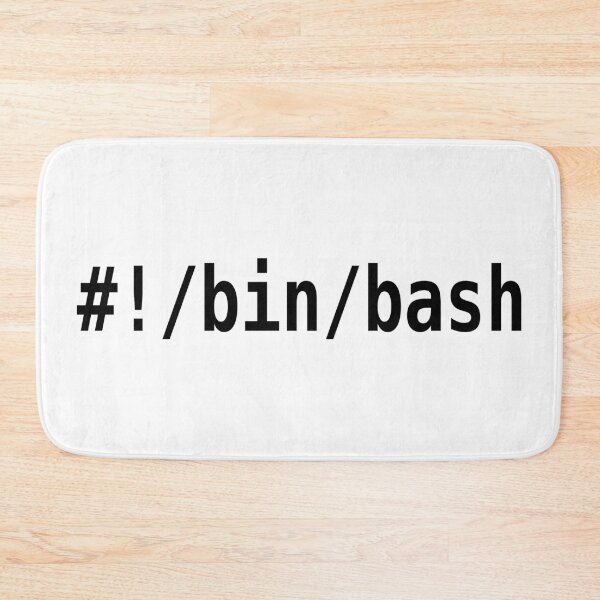 Item preview, #!/bin/bash - Black Text Design for Command Line Hackers designed and sold by ramiro.