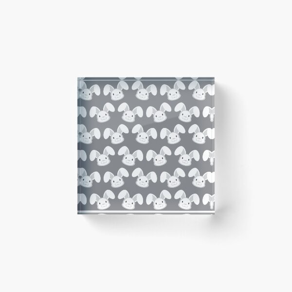 Item preview, Cute White Bunny on Gray background designed and sold by sigdesign.
