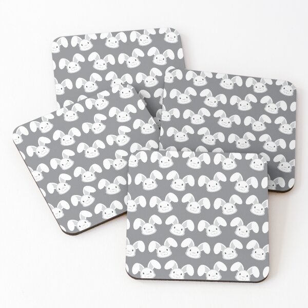 Item preview, Cute White Bunny on Gray background designed and sold by sigdesign.