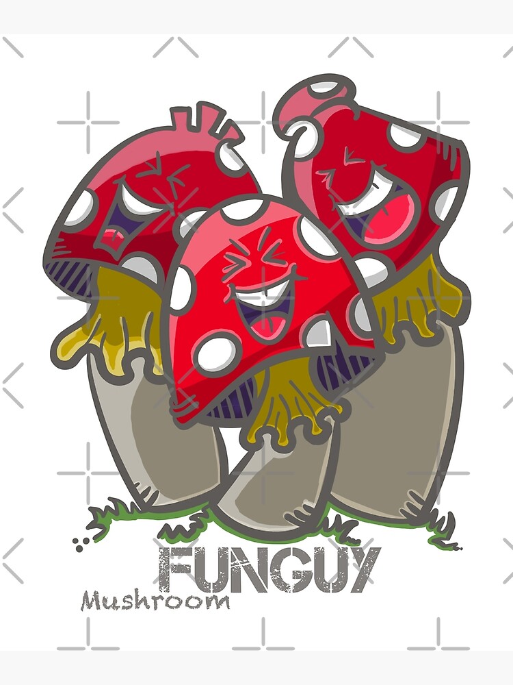 "Funguy/fungi Mushrooms. Funny cartoon." Canvas Print by DebbieJoyArt