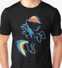 Camiseta unisex Rainbow Dash Outline