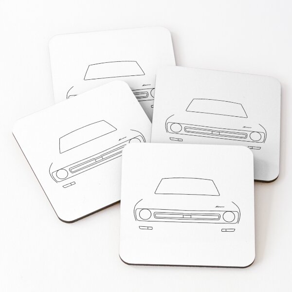 Item preview, Morris Marina classic car outline graphic (black)  designed and sold by soitwouldseem.