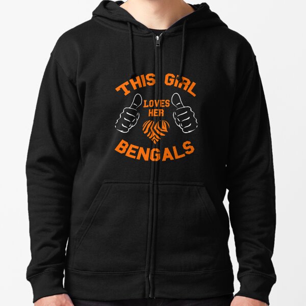 Cincinnati Bengals Womens Crop Top Hoodie W/ Arm Stripes, Heather Gray