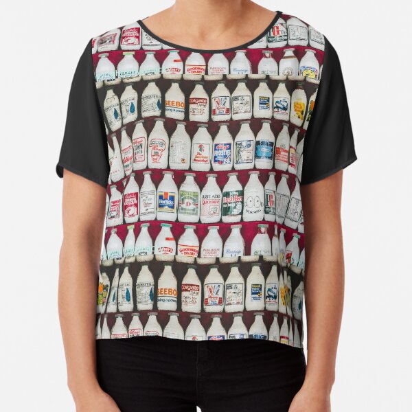 Milk Bottles of old Chiffon Top