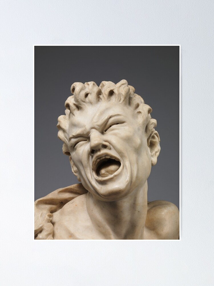 Marsyas Bust Head the Damned Soul Scream Bust Sculpture Museum