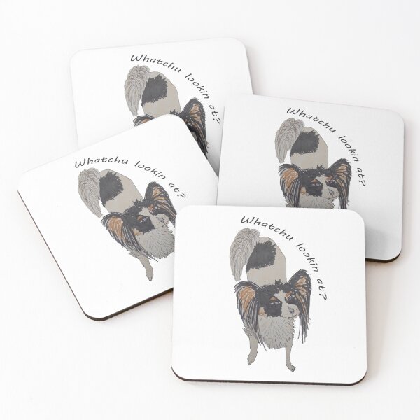 Item preview, Papillon with attitude - whatchu lookin at? designed and sold by Caroline Brennan.