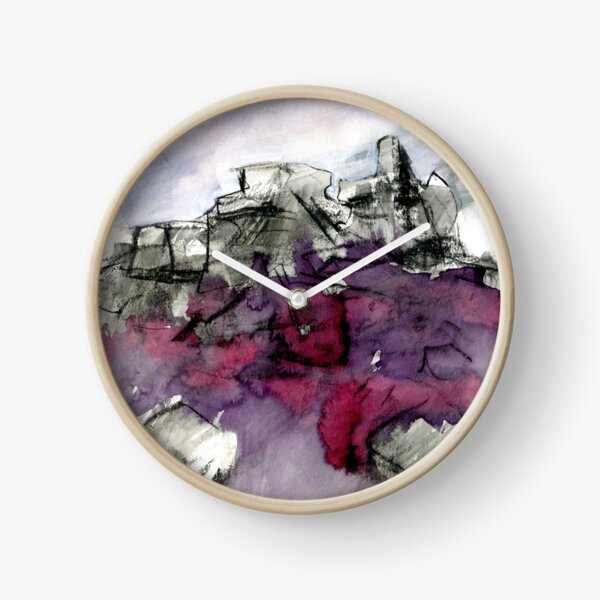 White Tor, Derwent Edge - Peak District landscape painting Clock