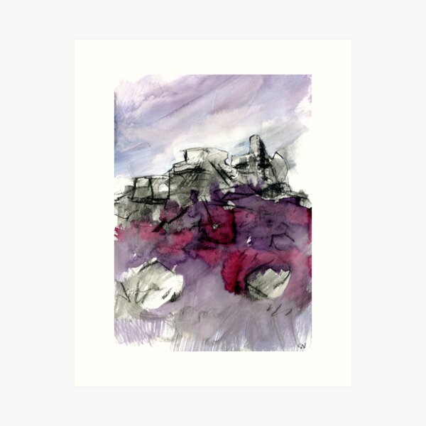 White Tor, Derwent Edge - Peak District landscape painting Art Print