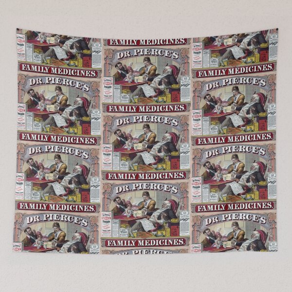 Item preview, Dr Pierces Family Medicine kitsch advert designed and sold by Vintage Designs +.