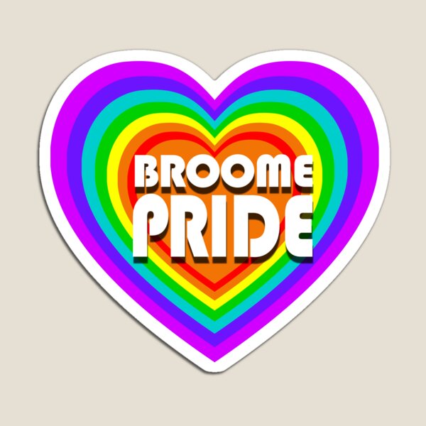 Broome Pride All Heart - white logo Magnet