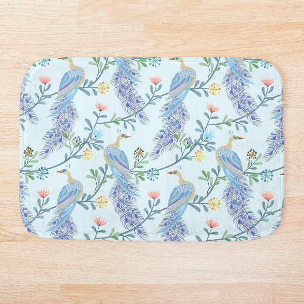 Item preview, Pavo real floral azul de lujo designed and sold by kate-creates.