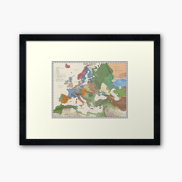 Europe AD 1550 Framed Art Print