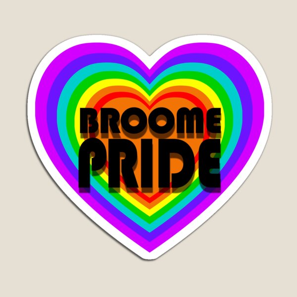Broome Pride All Heart - Black Logo Magnet