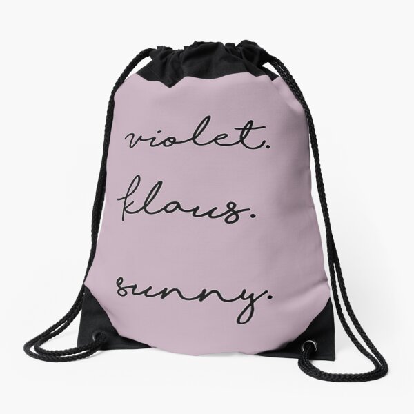 Violet Klaus Sunny - A Series of Unfortunate Events Drawstring Bag
