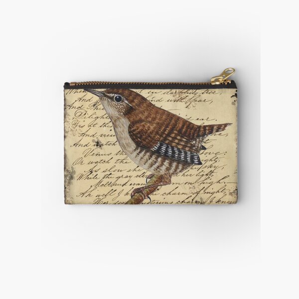 Item preview, Sweet Little Wren on Vintage Writing Background. designed and sold by TTWG.