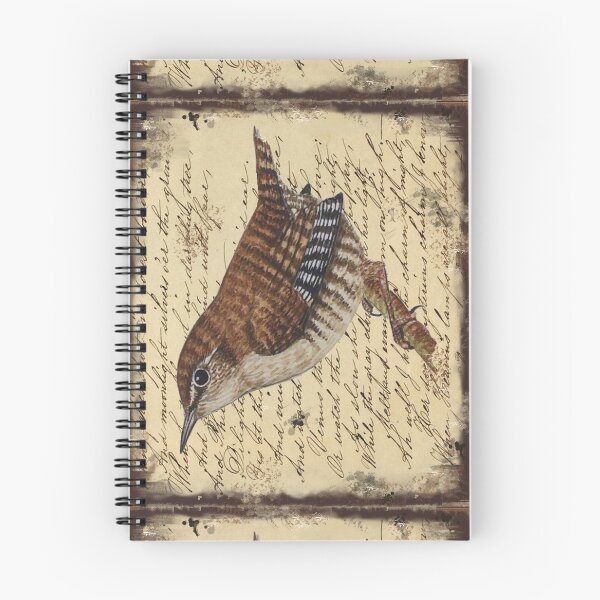 Item preview, Sweet Little Wren on Vintage Writing Background. designed and sold by TTWG.