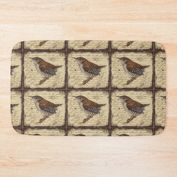 Item preview, Sweet Little Wren on Vintage Writing Background. designed and sold by TTWG.