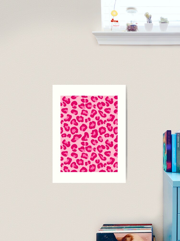 Leopard Print in Pastel Pink, Hot Pink and Fuchsia Yoga Mat
