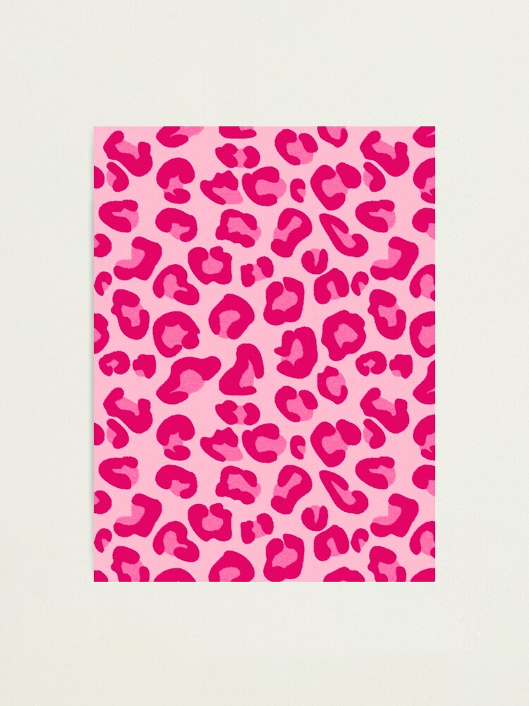 Leopard Print in Pastel Pink, Hot Pink and Fuchsia | Photographic Print