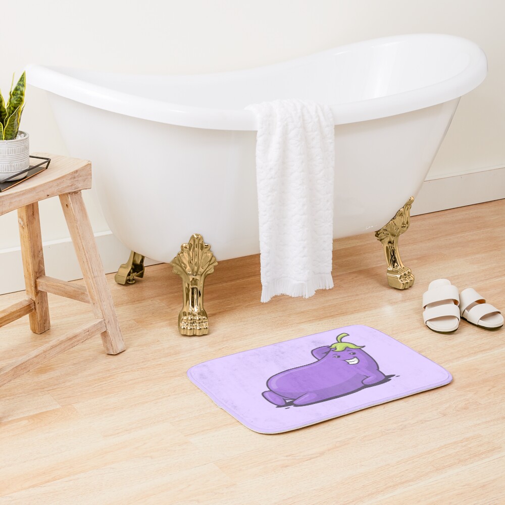 "Eggplant" Bath Mat by zoljo Redbubble