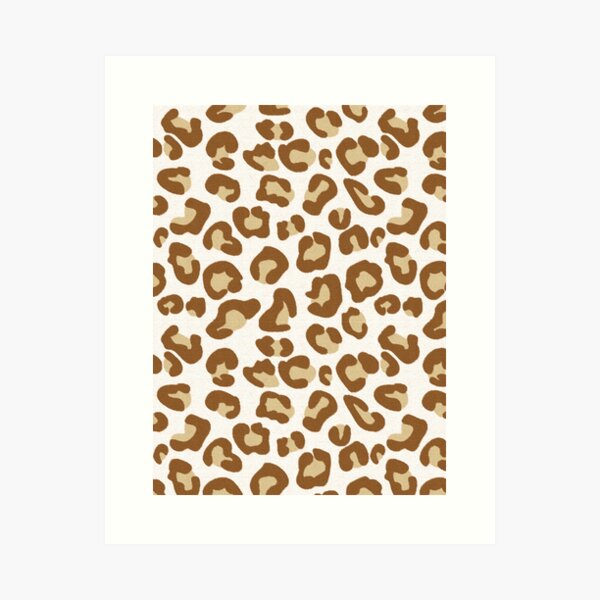 Leopard Print, Black, Brown, Rust and Tan Art Print by mm gladden