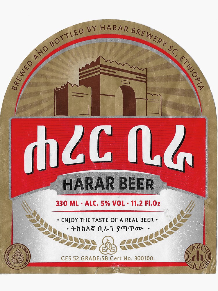 "Harar Beer, Ethiopia" Sticker for Sale by mbalax Redbubble