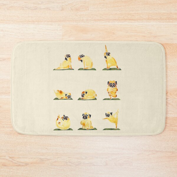 Item preview, Pug Yoga Watercolor designed and sold by Huebucket.