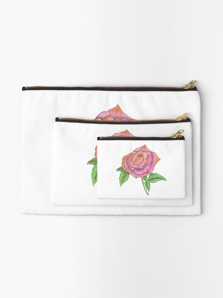 Alternate view of Colorful Rose Zipper Pouch