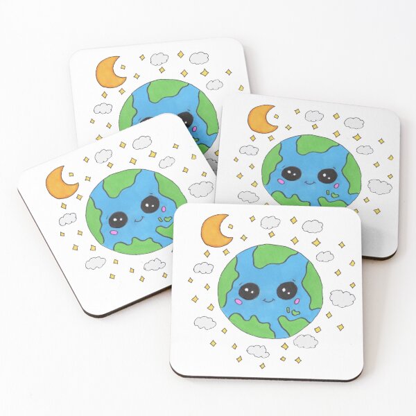 Item preview, Cute cartoon of planet Earth designed and sold by Kitten2525.