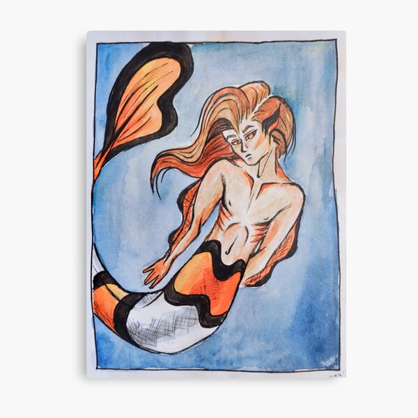 Item preview, clownfish merman designed and sold by PeachPotato.