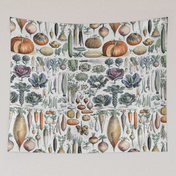 Item preview, Root vegetables chart poster art designed and sold by Vintage Designs +.