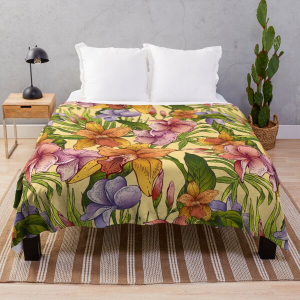 Item preview, Tropical and Colorful Summer Floral Pattern designed and sold by blindvibes.