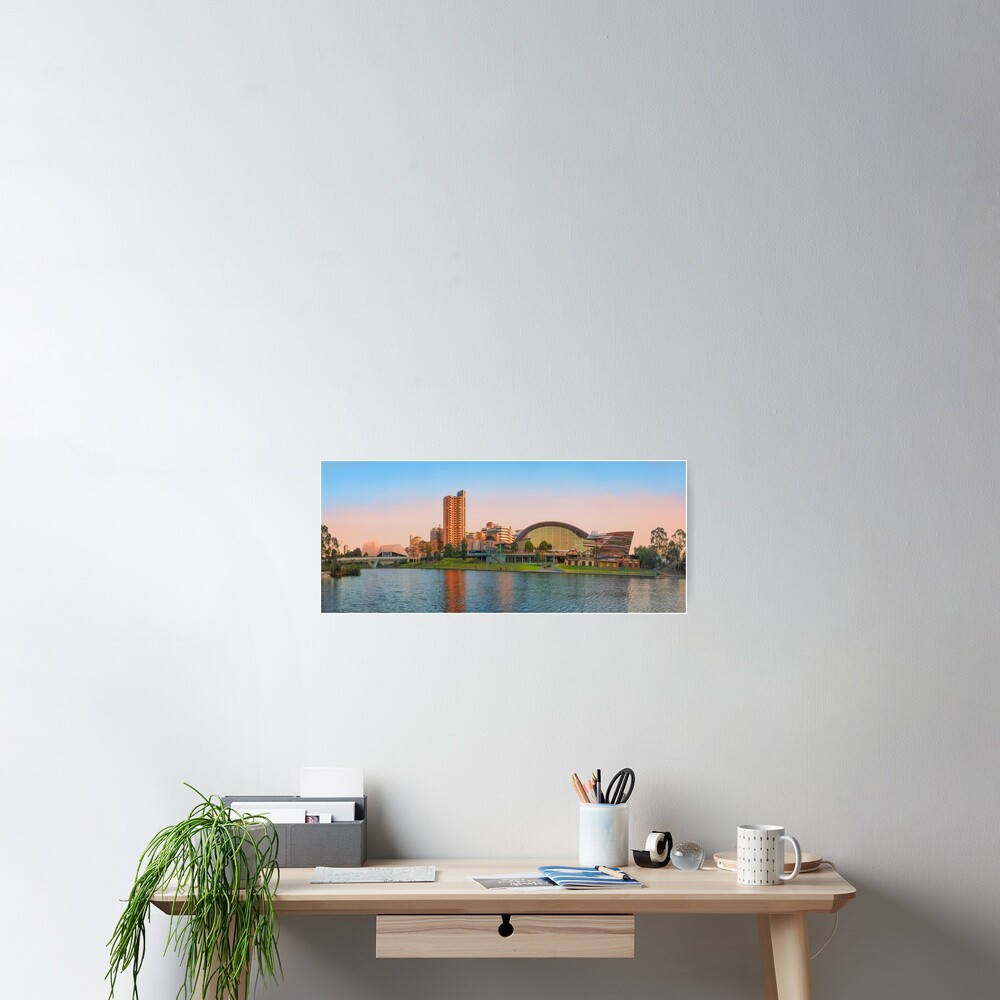 Adelaide Riverbank panorama Poster