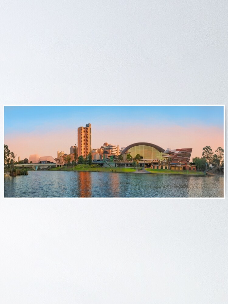 Alternate view of Adelaide Riverbank panorama Poster