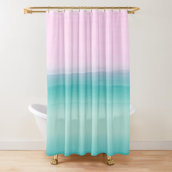 Aqua And Pink Watercolor Bubbles Shower Curtain retailer