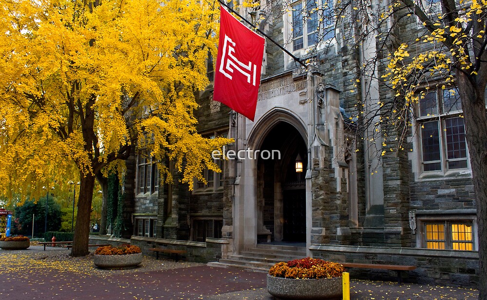 "Fall colors,Temple university, Philadelphia" by electron Redbubble