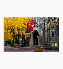 Fall colors,Temple university, Philadelphia Photographic Print