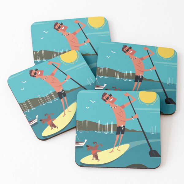 Item preview, Bandol paddleboarder poster designed and sold by GAGodel.