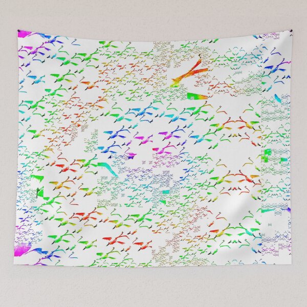 Item preview, Swans a flying pattern, multi colour  designed and sold by designbywhacky.