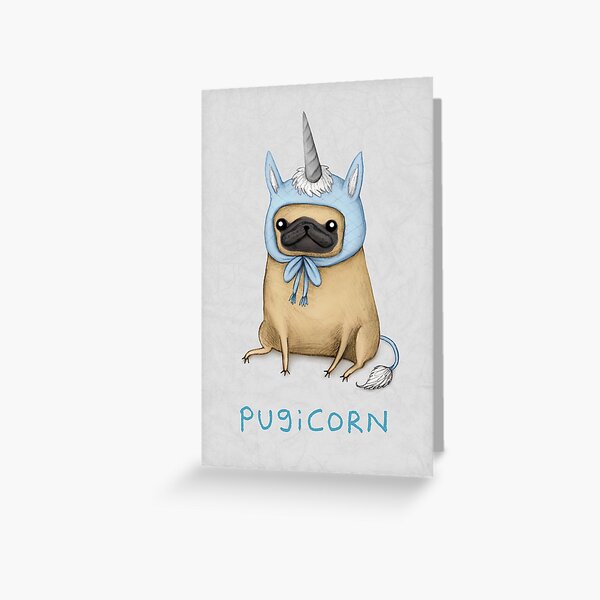 Pugicorn - Fawn Greeting Card