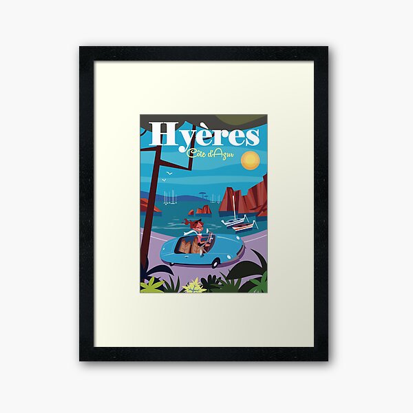Hyeres poster Framed Art Print